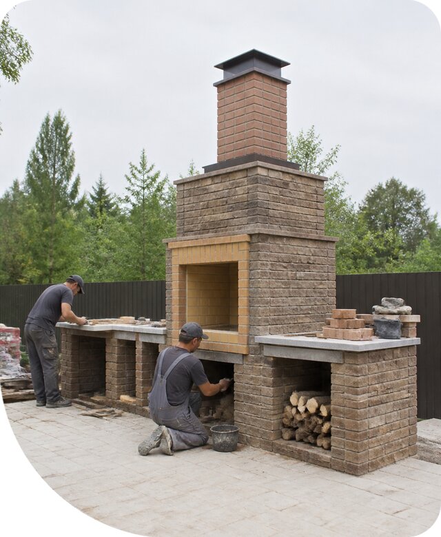 Изготовление и монтаж барбекю комплекса под ключ в Городце